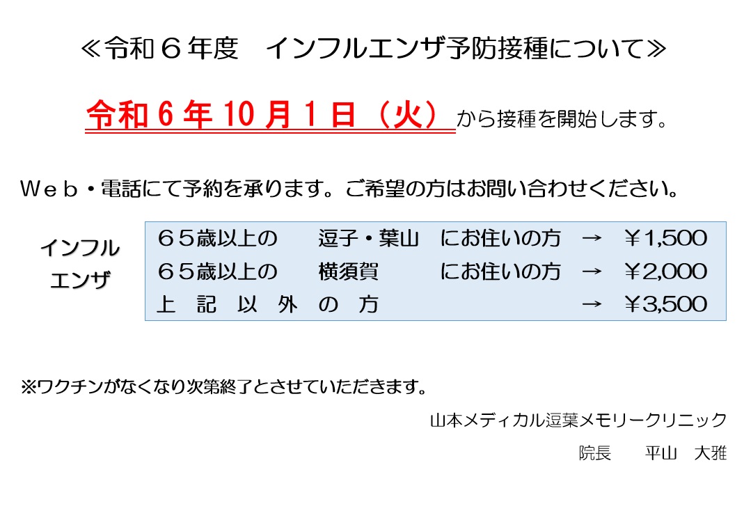 インフルエンザ予防接種